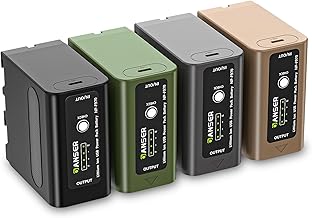 Sponsored Ad - NP-F970 Battery, NPF Battery with USB-C for Sony NP-F970 NP-F960 NP-F750 NP-F550, Replacement Compatible for Sony CCD-TRV215 CCD-TR917 CCD-TR315 CCD-RV100 (Mixed Color-US, 4pcs-US)