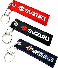 3 PCS Motorcycle Key Tag Embroidered Keychain Key Ring Motorcycles Bike Biker Key Chain for Suzuki Car Auto Accessories