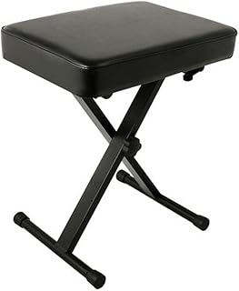 OEM PKBB1 Adjustable Padded Keyboard X-Style Bench, Black, 19.5 inches
