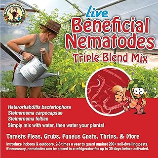 Live Beneficial Nematodes Hb+Sc+Sf - Kills Over 200 Different Species of Soil Dwelling and Wood Boring Insects. (5 Million_Nematodes)