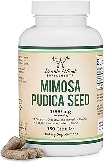 Mimosa Pudica Seed Capsules (180 Capsules, 3 Month Supply) 1000mg, for Digestive Support, by Double Wood