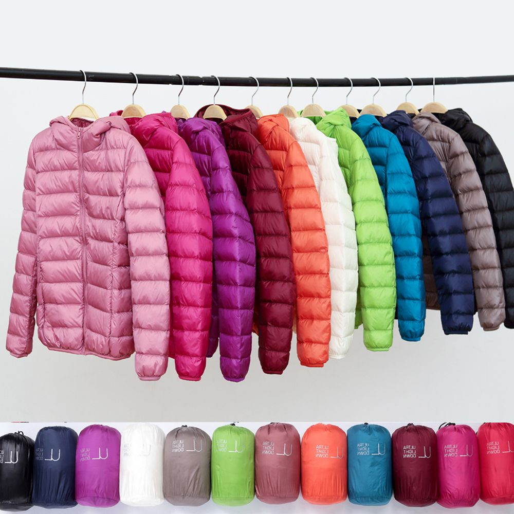 2023 New Autumn and Winter Thin Down Coat Women&#039;s Hooded Short Large Slim Fit Women&#039;s Down Jacket